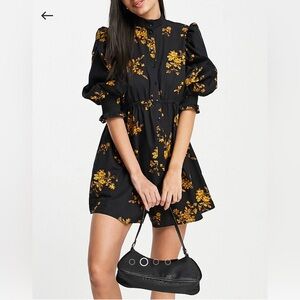 ASOS Design front button smock romper NWOT